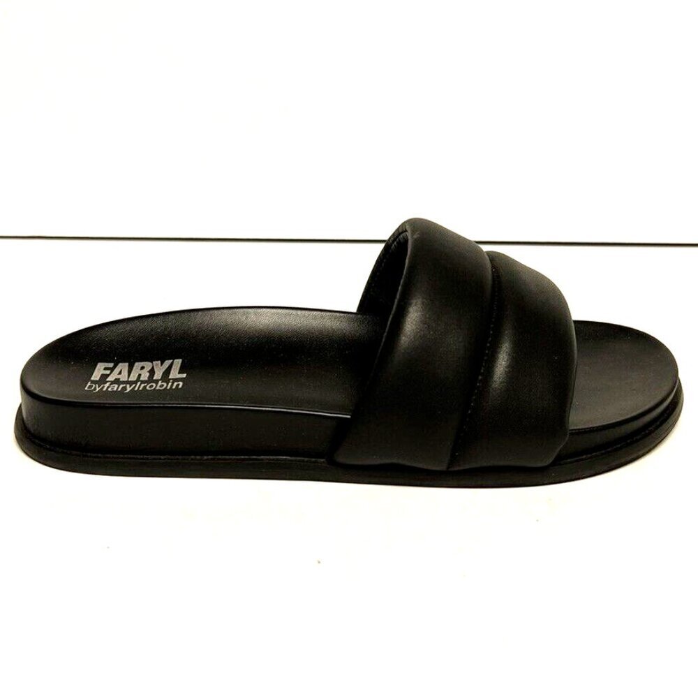 FarylRobin Women's Misty Slide Sandals Black, Size 7.5 M